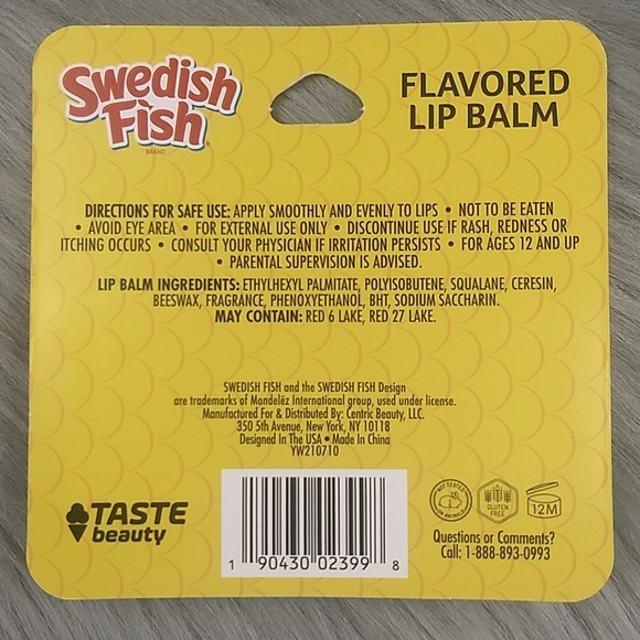 Swedish Fish Lip Balm Factory Sealed Retail Package - Picture 4 of 7